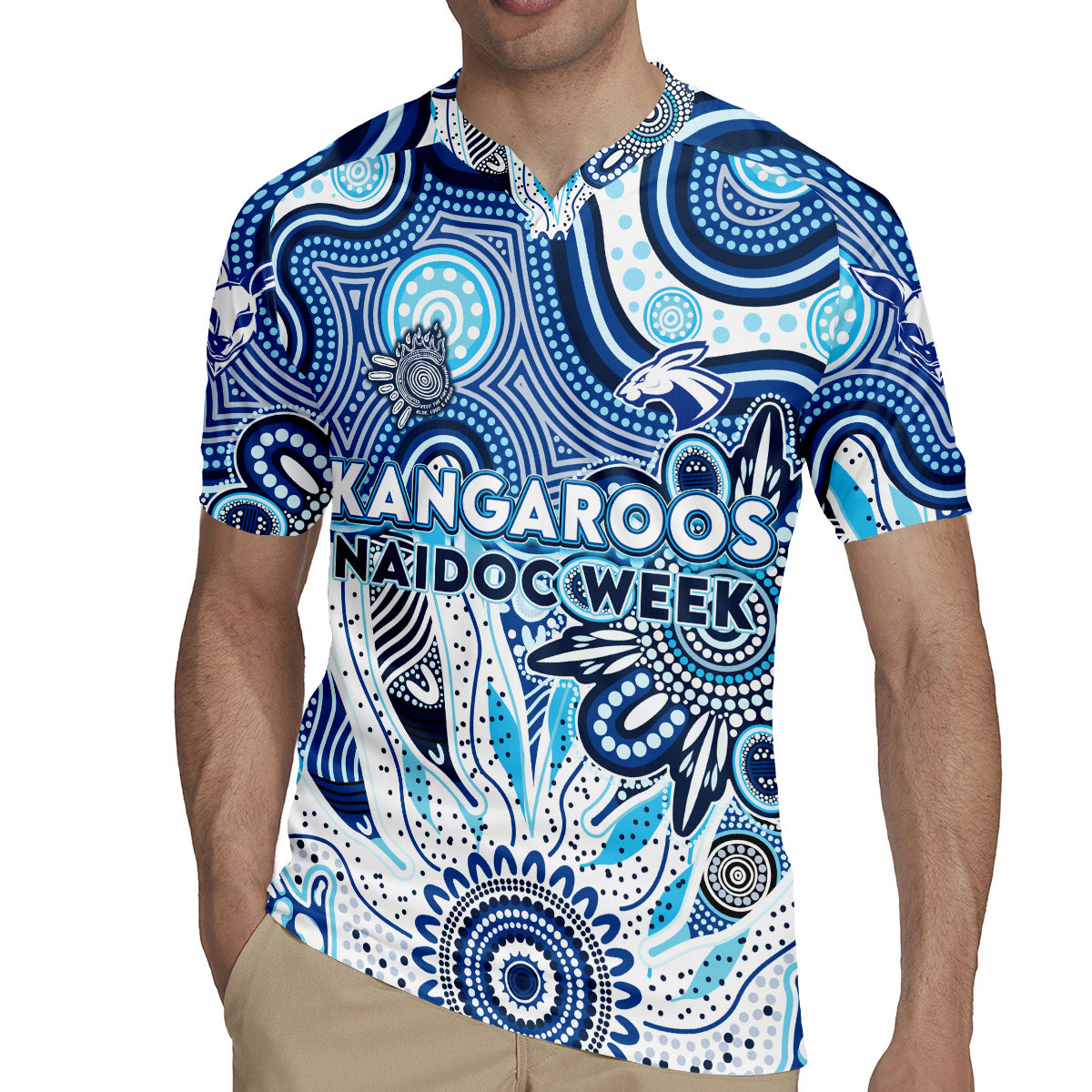 Personalised Kangaroos NAIDOC Week 2024 Rugby Jersey Aussie Aboriginal Art