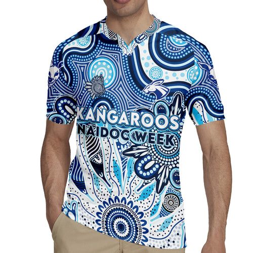 Personalised Kangaroos NAIDOC Week 2024 Rugby Jersey Aussie Aboriginal Art