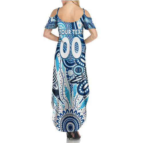 Personalised Kangaroos NAIDOC Week 2024 Summer Maxi Dress Aussie Aboriginal Art