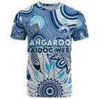 Personalised Kangaroos NAIDOC Week 2024 T Shirt Aussie Aboriginal Art