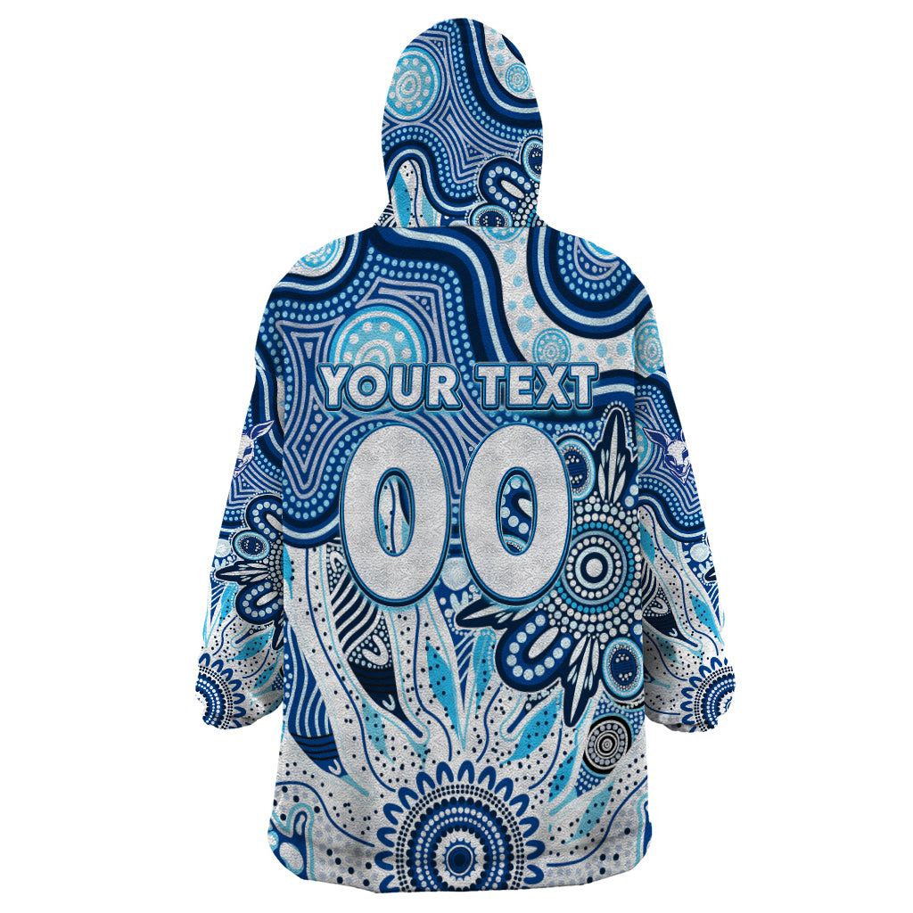 Personalised Kangaroos NAIDOC Week 2024 Wearable Blanket Hoodie Aussie Aboriginal Art