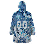 Personalised Kangaroos NAIDOC Week 2024 Wearable Blanket Hoodie Aussie Aboriginal Art