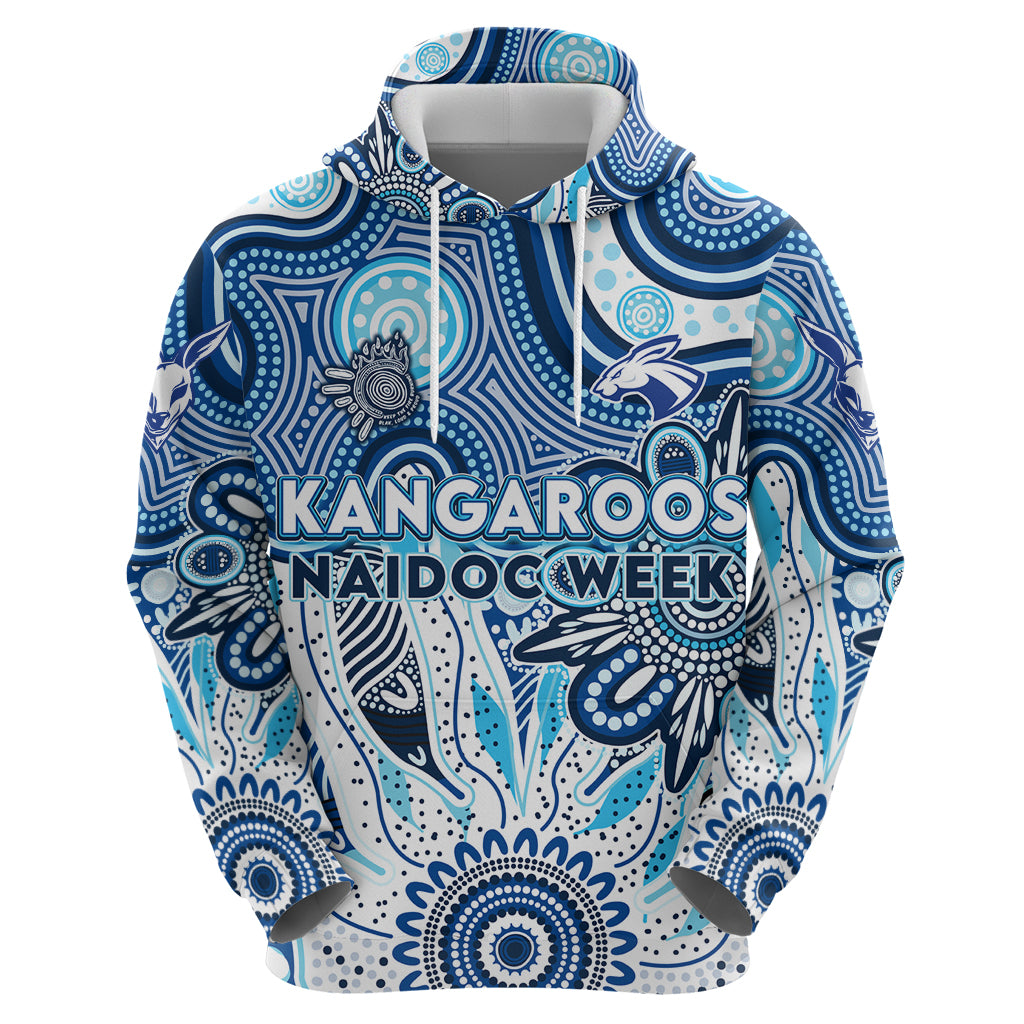 Personalised Kangaroos NAIDOC Week 2024 Zip Hoodie Aussie Aboriginal Art