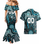 Personalised Power NAIDOC Week 2024 Couples Matching Mermaid Dress and Hawaiian Shirt Aussie Aboriginal Art