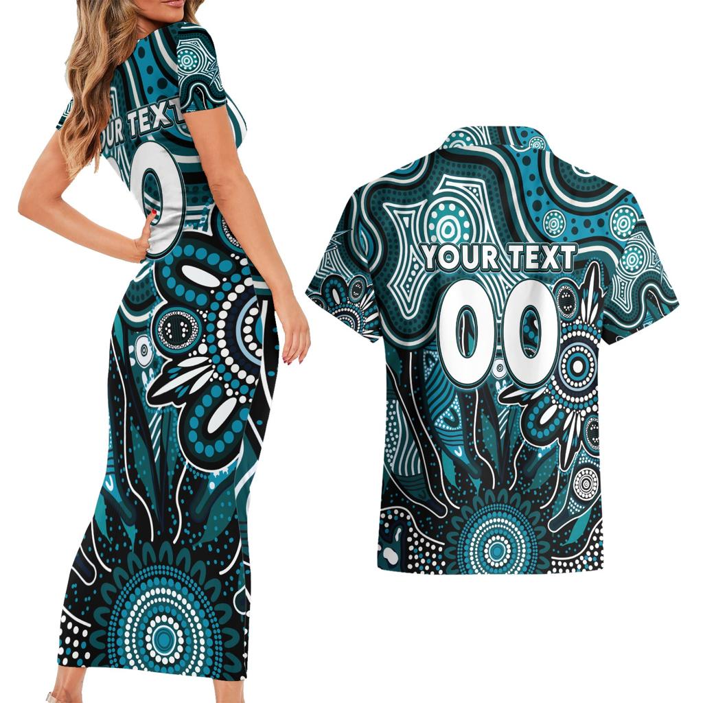 Personalised Power NAIDOC Week 2024 Couples Matching Short Sleeve Bodycon Dress and Hawaiian Shirt Aussie Aboriginal Art