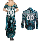 Personalised Power NAIDOC Week 2024 Couples Matching Summer Maxi Dress and Long Sleeve Button Shirt Aussie Aboriginal Art