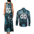 Personalised Power NAIDOC Week 2024 Couples Matching Tank Maxi Dress and Long Sleeve Button Shirt Aussie Aboriginal Art