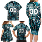 Personalised Power NAIDOC Week 2024 Family Matching Long Sleeve Bodycon Dress and Hawaiian Shirt Aussie Aboriginal Art