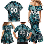 Personalised Power NAIDOC Week 2024 Family Matching Mermaid Dress and Hawaiian Shirt Aussie Aboriginal Art