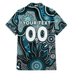 Personalised Power NAIDOC Week 2024 Family Matching Off The Shoulder Long Sleeve Dress and Hawaiian Shirt Aussie Aboriginal Art