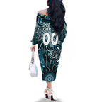 Personalised Power NAIDOC Week 2024 Family Matching Off The Shoulder Long Sleeve Dress and Hawaiian Shirt Aussie Aboriginal Art