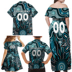 Personalised Power NAIDOC Week 2024 Family Matching Off Shoulder Maxi Dress and Hawaiian Shirt Aussie Aboriginal Art