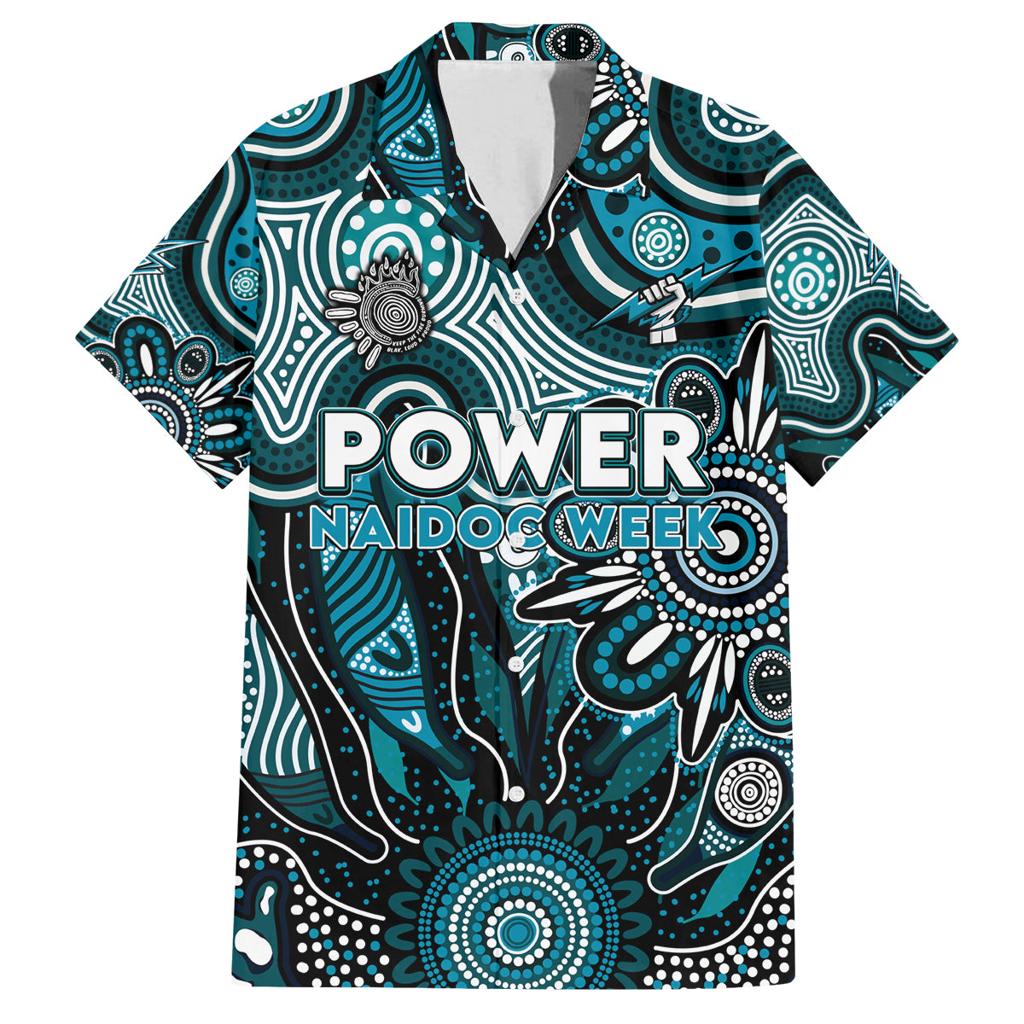Personalised Power NAIDOC Week 2024 Family Matching Off Shoulder Maxi Dress and Hawaiian Shirt Aussie Aboriginal Art
