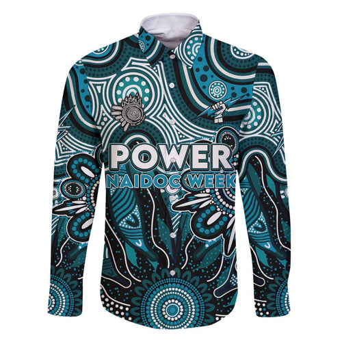 Personalised Power NAIDOC Week 2024 Family Matching Off Shoulder Short Dress and Hawaiian Shirt Aussie Aboriginal Art