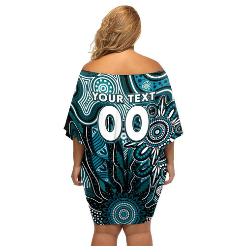 Personalised Power NAIDOC Week 2024 Family Matching Off Shoulder Short Dress and Hawaiian Shirt Aussie Aboriginal Art