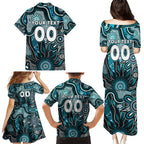 Personalised Power NAIDOC Week 2024 Family Matching Puletasi and Hawaiian Shirt Aussie Aboriginal Art