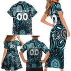 Personalised Power NAIDOC Week 2024 Family Matching Short Sleeve Bodycon Dress and Hawaiian Shirt Aussie Aboriginal Art