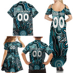 Personalised Power NAIDOC Week 2024 Family Matching Summer Maxi Dress and Hawaiian Shirt Aussie Aboriginal Art