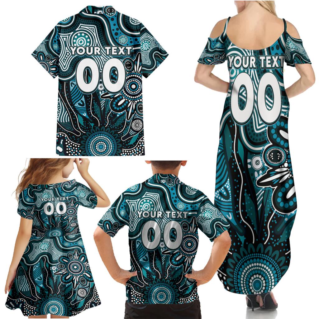 Personalised Power NAIDOC Week 2024 Family Matching Summer Maxi Dress and Hawaiian Shirt Aussie Aboriginal Art