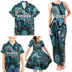 Personalised Power NAIDOC Week 2024 Family Matching Tank Maxi Dress and Hawaiian Shirt Aussie Aboriginal Art