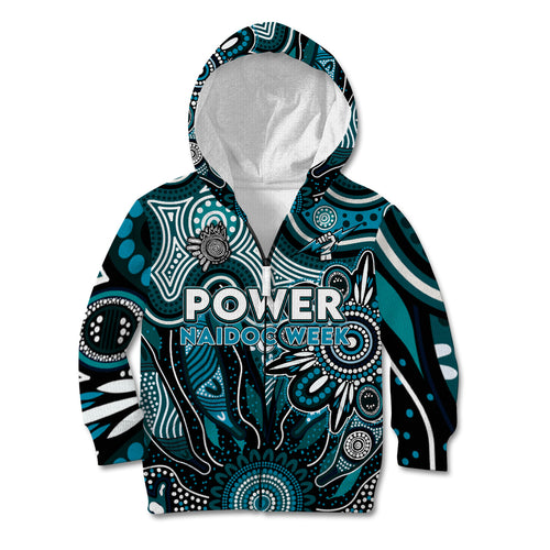 Personalised Power NAIDOC Week 2024 Kid Hoodie Aussie Aboriginal Art