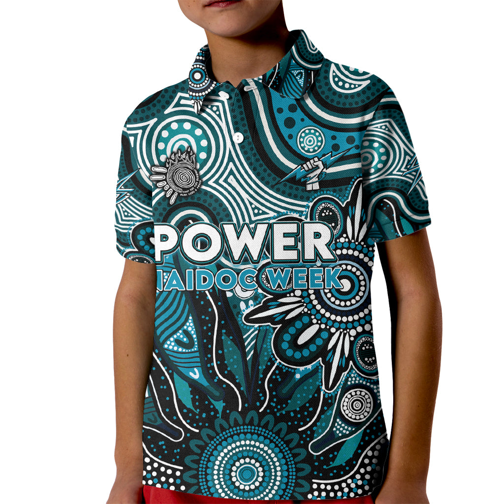Personalised Power NAIDOC Week 2024 Kid Polo Shirt Aussie Aboriginal Art