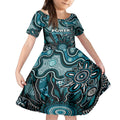 Personalised Power NAIDOC Week 2024 Kid Short Sleeve Dress Aussie Aboriginal Art