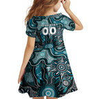 Personalised Power NAIDOC Week 2024 Kid Short Sleeve Dress Aussie Aboriginal Art