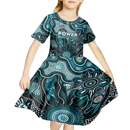 Personalised Power NAIDOC Week 2024 Kid Short Sleeve Dress Aussie Aboriginal Art