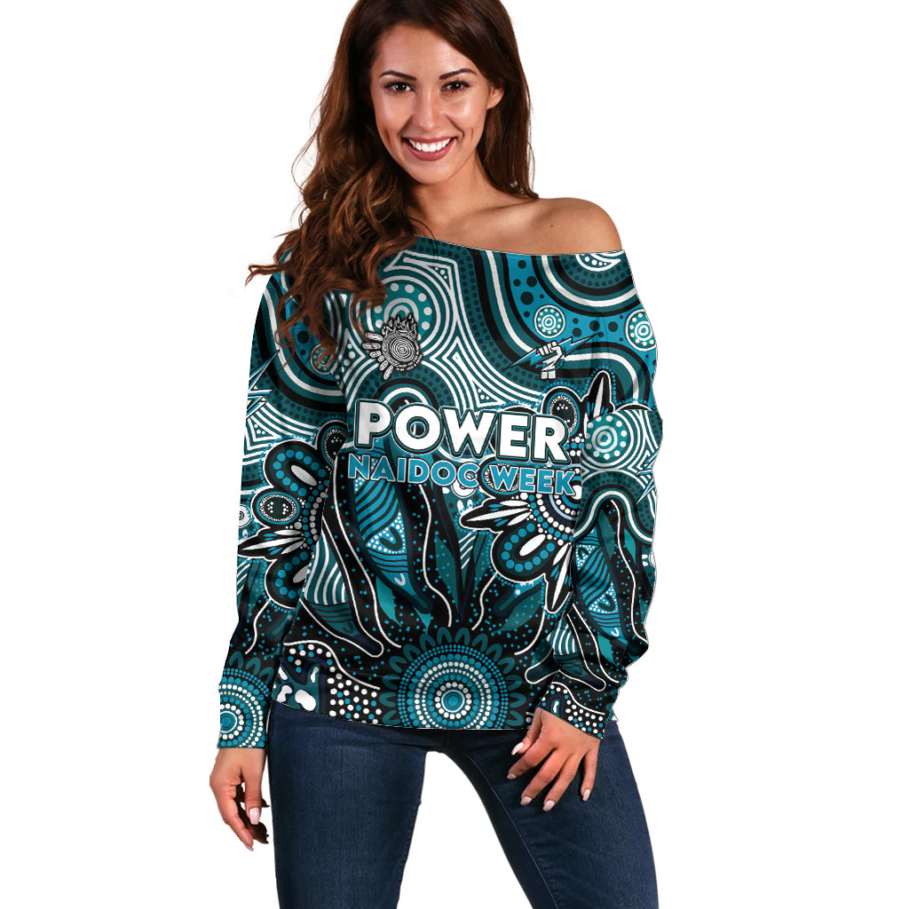 Personalised Power NAIDOC Week 2024 Off Shoulder Sweater Aussie Aboriginal Art