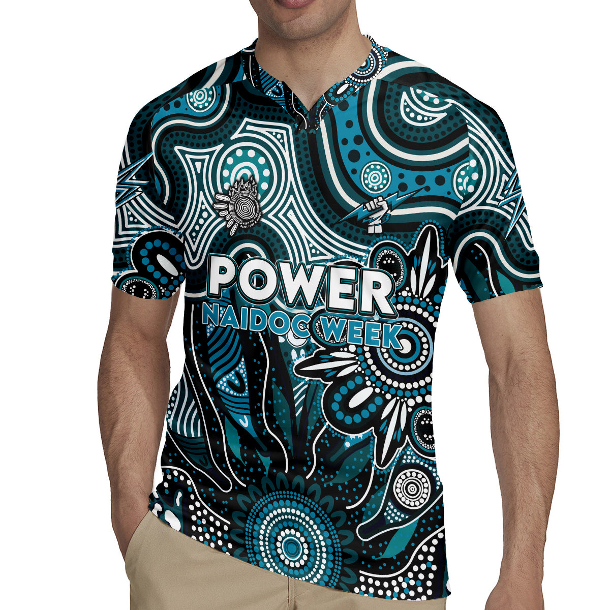 Personalised Power NAIDOC Week 2024 Rugby Jersey Aussie Aboriginal Art