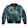 Personalised Power NAIDOC Week 2024 Sleeve Zip Bomber Jacket Aussie Aboriginal Art