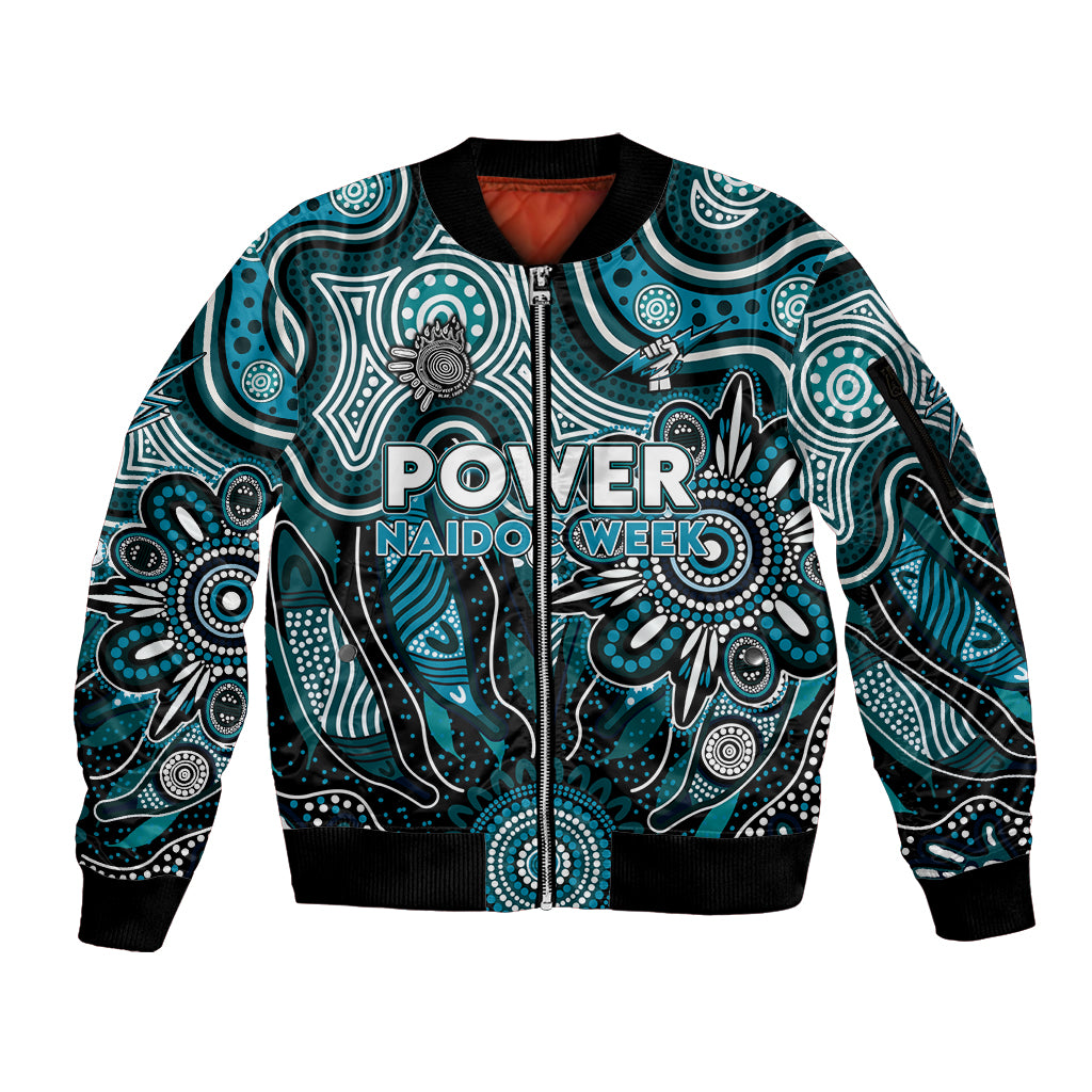 Personalised Power NAIDOC Week 2024 Sleeve Zip Bomber Jacket Aussie Aboriginal Art