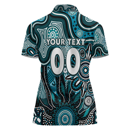 Personalised Power NAIDOC Week 2024 Women Polo Shirt Aussie Aboriginal Art