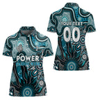Personalised Power NAIDOC Week 2024 Women Polo Shirt Aussie Aboriginal Art