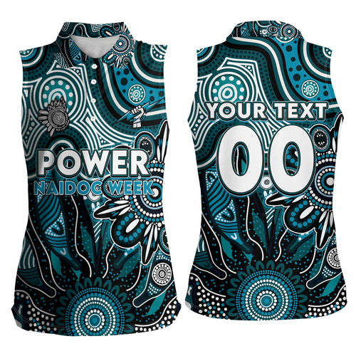Personalised Power NAIDOC Week 2024 Women Sleeveless Polo Shirt Aussie Aboriginal Art