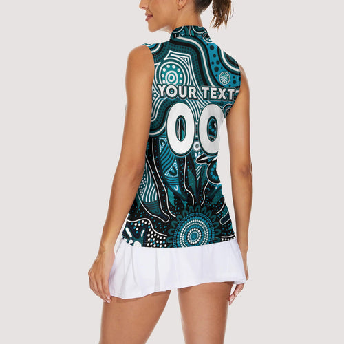 Personalised Power NAIDOC Week 2024 Women Sleeveless Polo Shirt Aussie Aboriginal Art