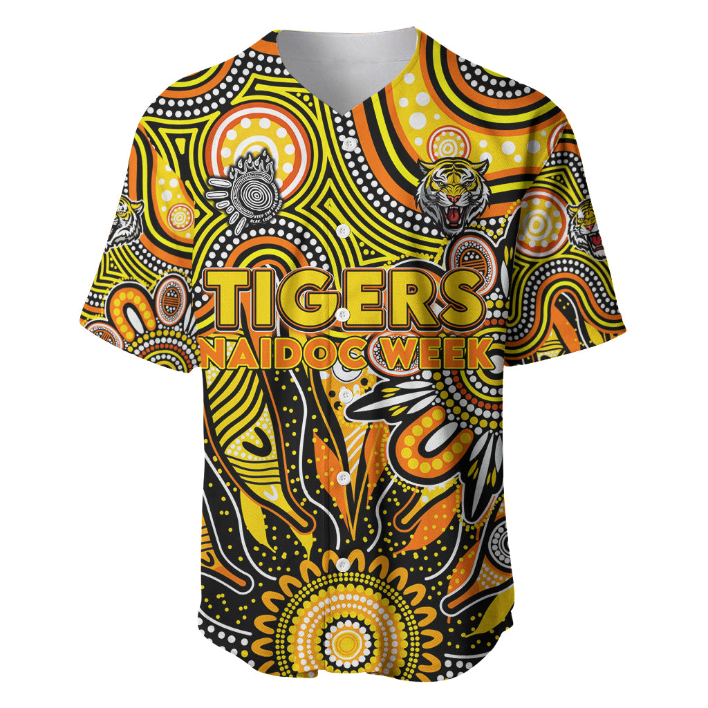 Personalised Tiger NAIDOC Week 2024 Baseball Jersey Aussie Aboriginal Art