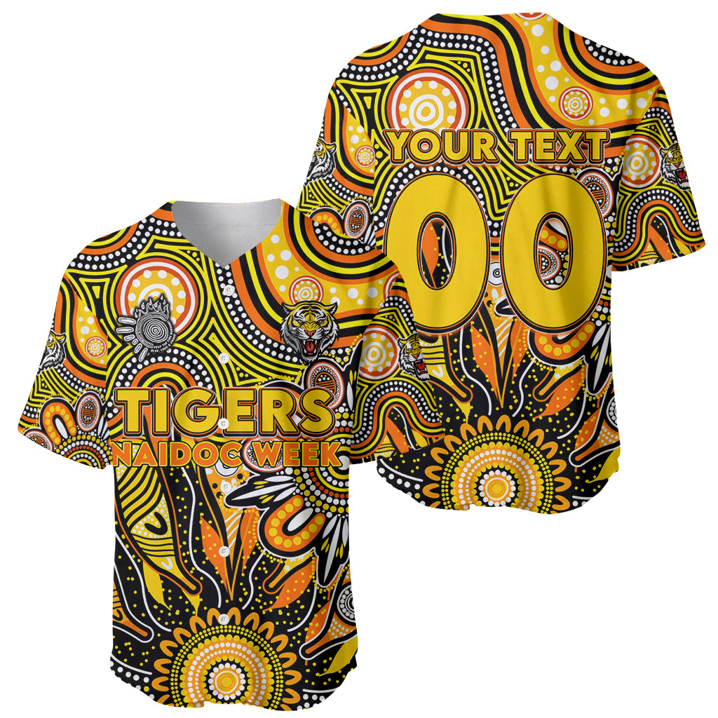 Personalised Tiger NAIDOC Week 2024 Baseball Jersey Aussie Aboriginal Art