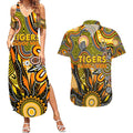 Personalised Tiger NAIDOC Week 2024 Couples Matching Summer Maxi Dress and Hawaiian Shirt Aussie Aboriginal Art