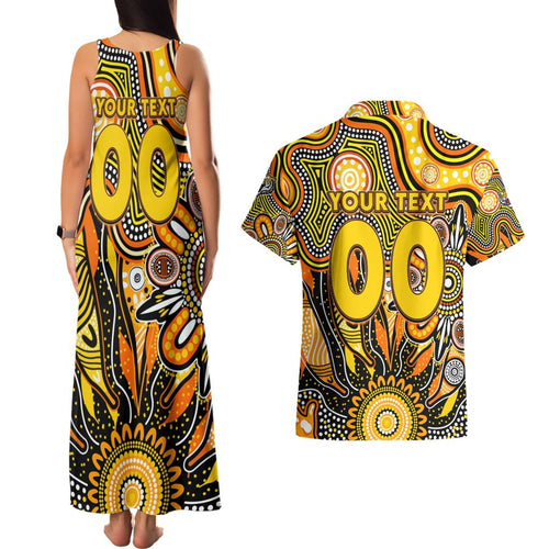 Personalised Tiger NAIDOC Week 2024 Couples Matching Tank Maxi Dress and Hawaiian Shirt Aussie Aboriginal Art