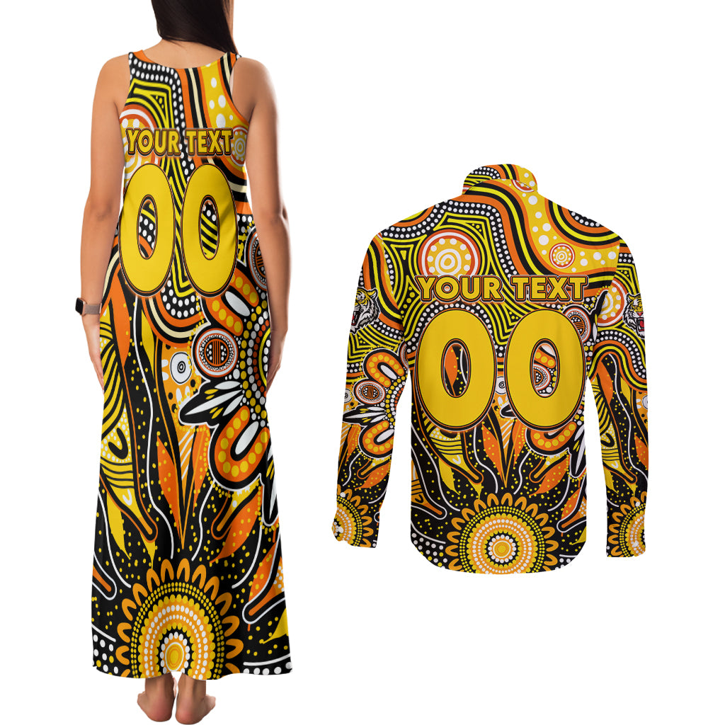 Personalised Tiger NAIDOC Week 2024 Couples Matching Tank Maxi Dress and Long Sleeve Button Shirt Aussie Aboriginal Art