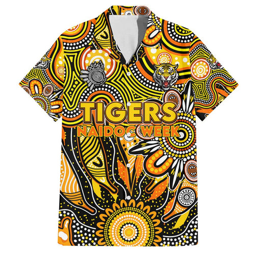Personalised Tiger NAIDOC Week 2024 Family Matching Long Sleeve Bodycon Dress and Hawaiian Shirt Aussie Aboriginal Art