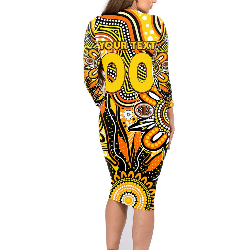 Personalised Tiger NAIDOC Week 2024 Family Matching Long Sleeve Bodycon Dress and Hawaiian Shirt Aussie Aboriginal Art