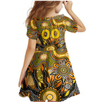 Personalised Tiger NAIDOC Week 2024 Family Matching Mermaid Dress and Hawaiian Shirt Aussie Aboriginal Art