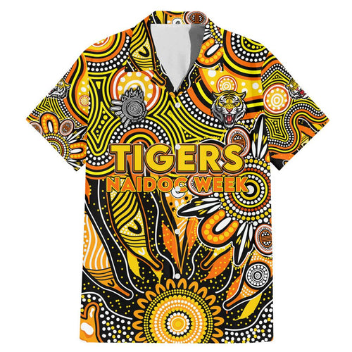 Personalised Tiger NAIDOC Week 2024 Family Matching Mermaid Dress and Hawaiian Shirt Aussie Aboriginal Art