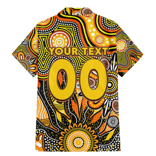 Personalised Tiger NAIDOC Week 2024 Family Matching Mermaid Dress and Hawaiian Shirt Aussie Aboriginal Art