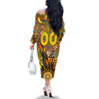 Personalised Tiger NAIDOC Week 2024 Family Matching Off The Shoulder Long Sleeve Dress and Hawaiian Shirt Aussie Aboriginal Art