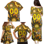 Personalised Tiger NAIDOC Week 2024 Family Matching Puletasi and Hawaiian Shirt Aussie Aboriginal Art