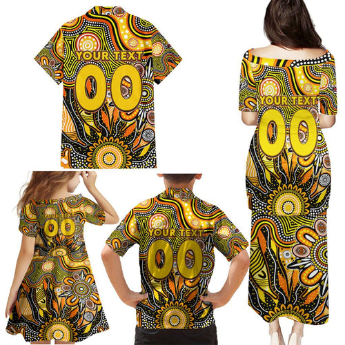 Personalised Tiger NAIDOC Week 2024 Family Matching Puletasi and Hawaiian Shirt Aussie Aboriginal Art